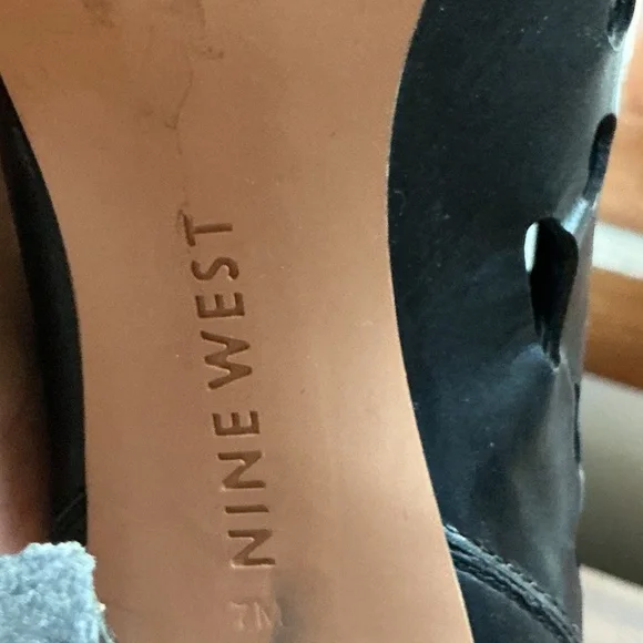 Nine West Black leather Stiletto heels - ladies 7 - Picture 7 of 7